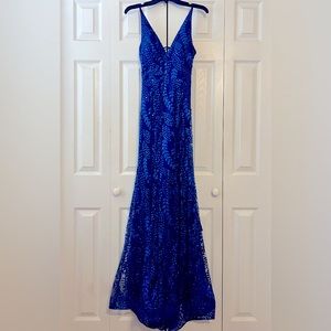 Blue Prom Dress Worn Once! Size 5
